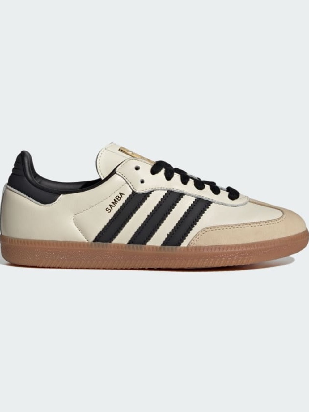 Adidas Women's Cream Black Samba Sneakers - Picture 2 of 13